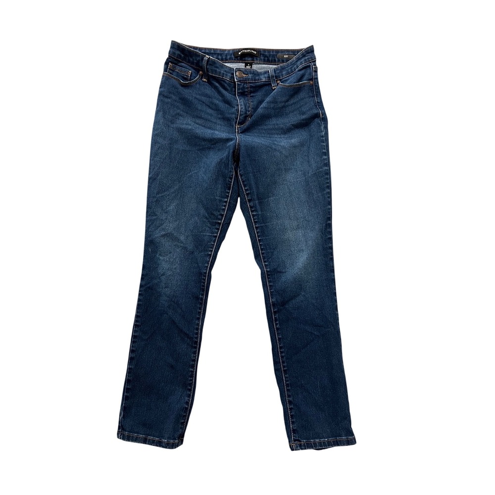 Bandolino Jeans Women 12 Blue - Amy Straight Leg Dark Wash Denim Mid Rise Slim